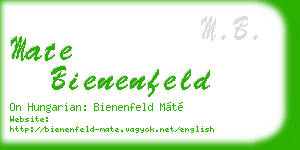 mate bienenfeld business card