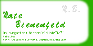 mate bienenfeld business card